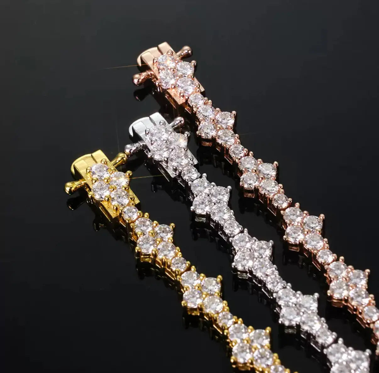 Triple Cut Tennis Bracelet