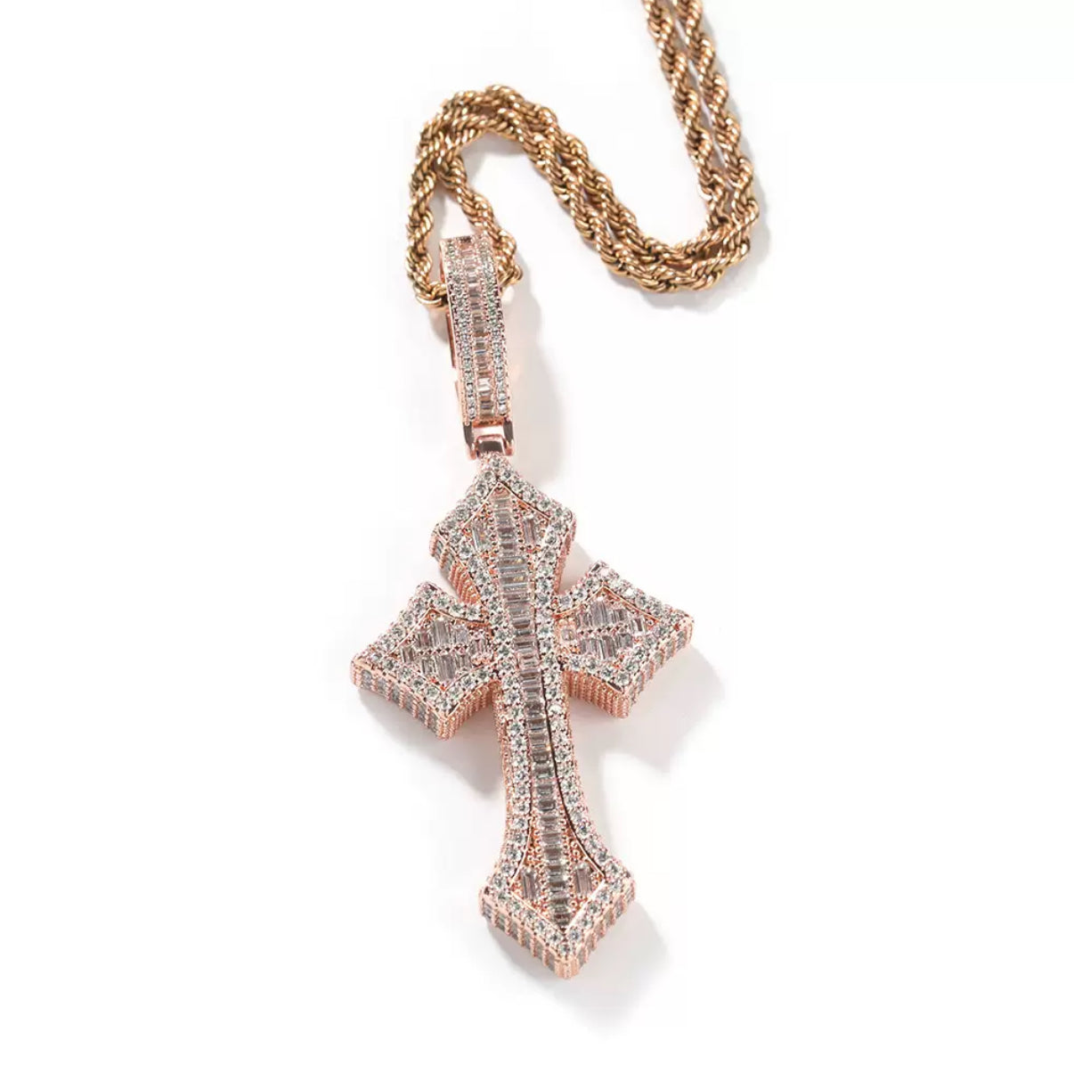 Iced Out Cross Pendant
