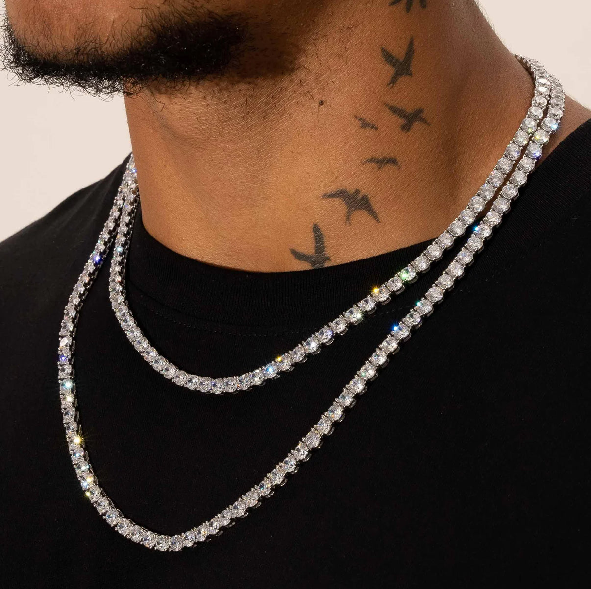 【Moissanite/5mm】Tennis Chain Necklace