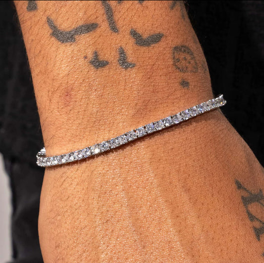 【Moissanite/2mm】Tennis Chain Bracelet