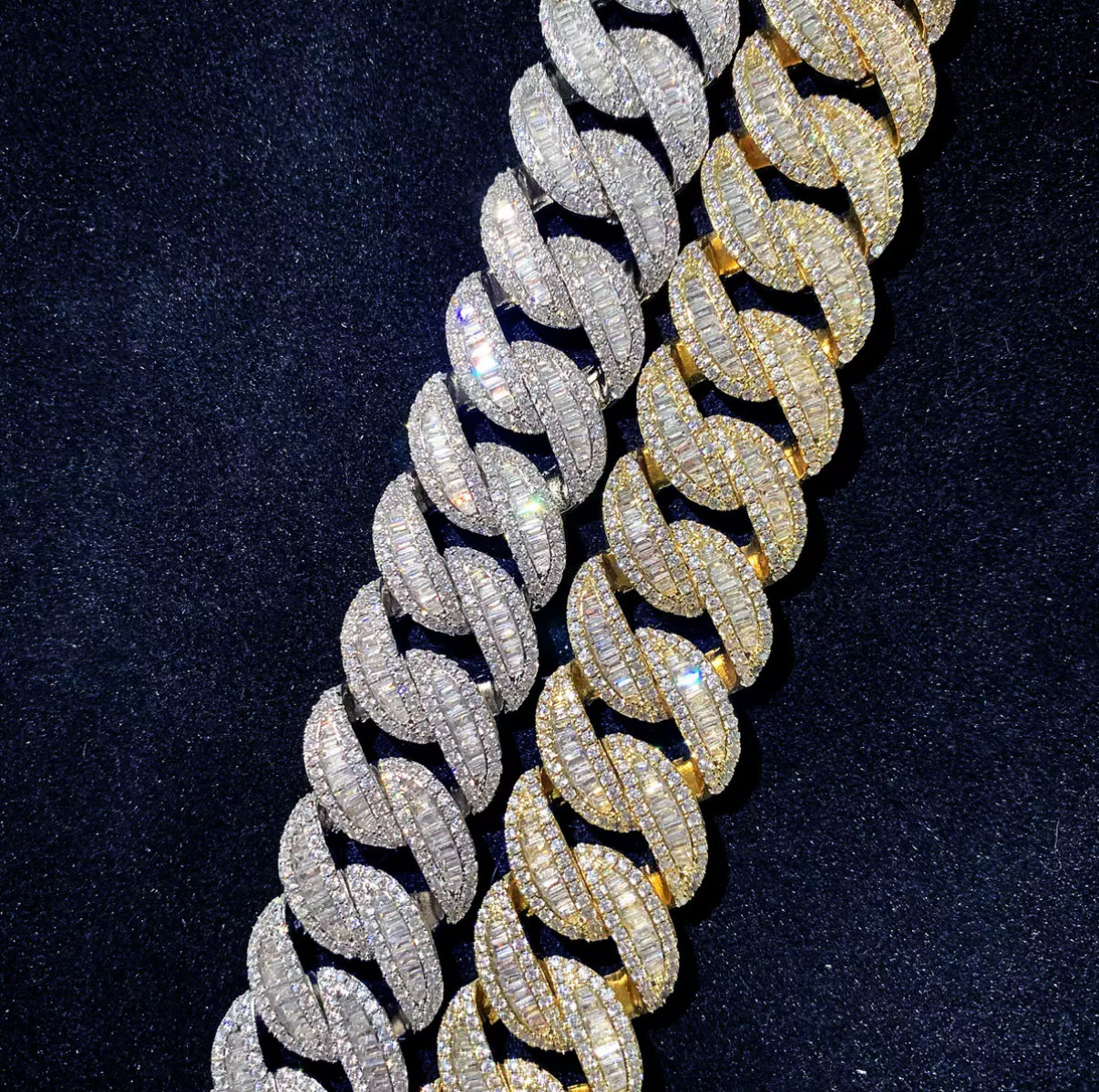 18mm Baguette Miami Chain Necklace