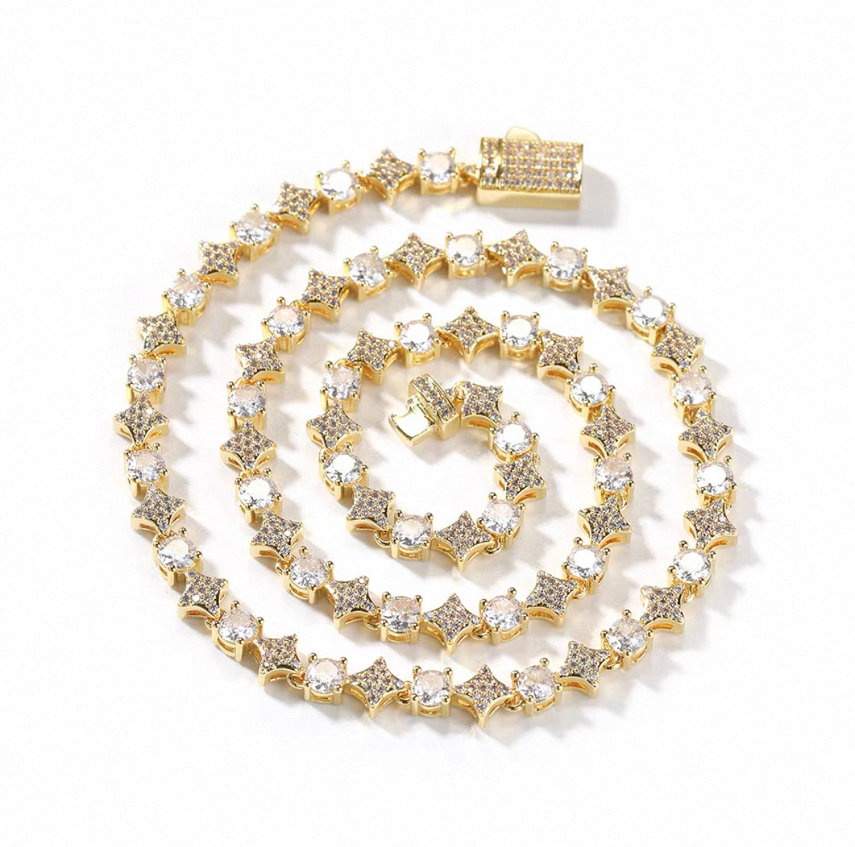 Starry Tennis Chain Necklace