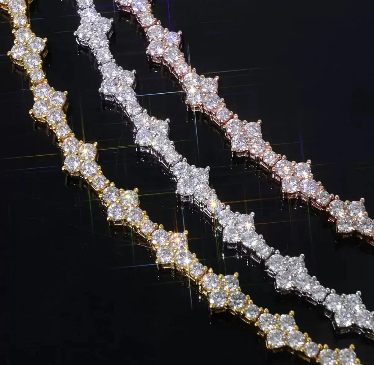 Triple Cut Tennis Bracelet