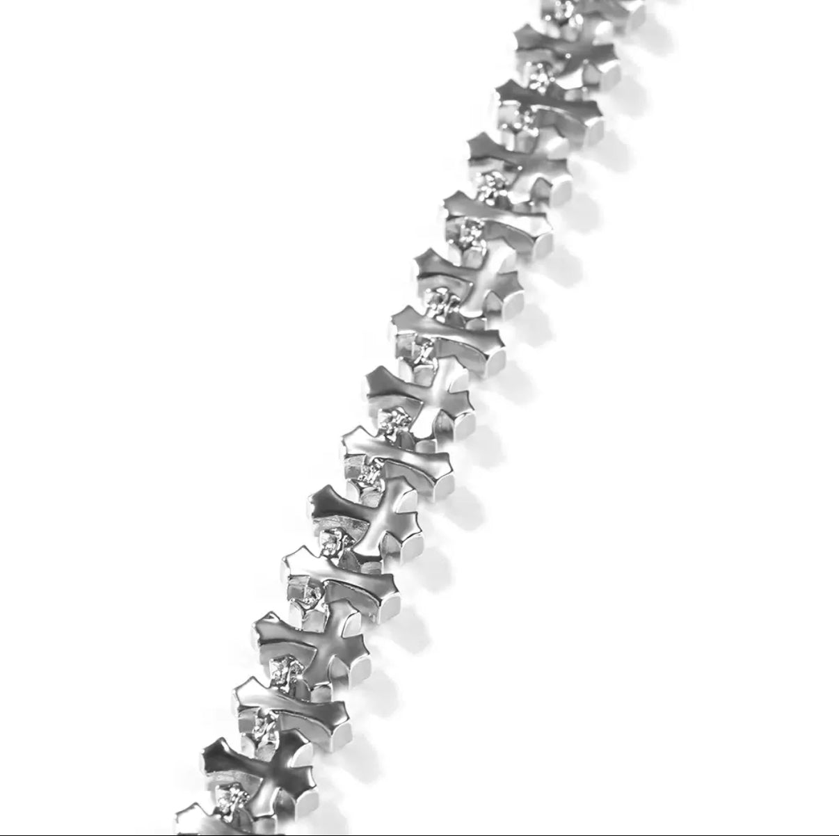 Iced Cross Link Bracelet