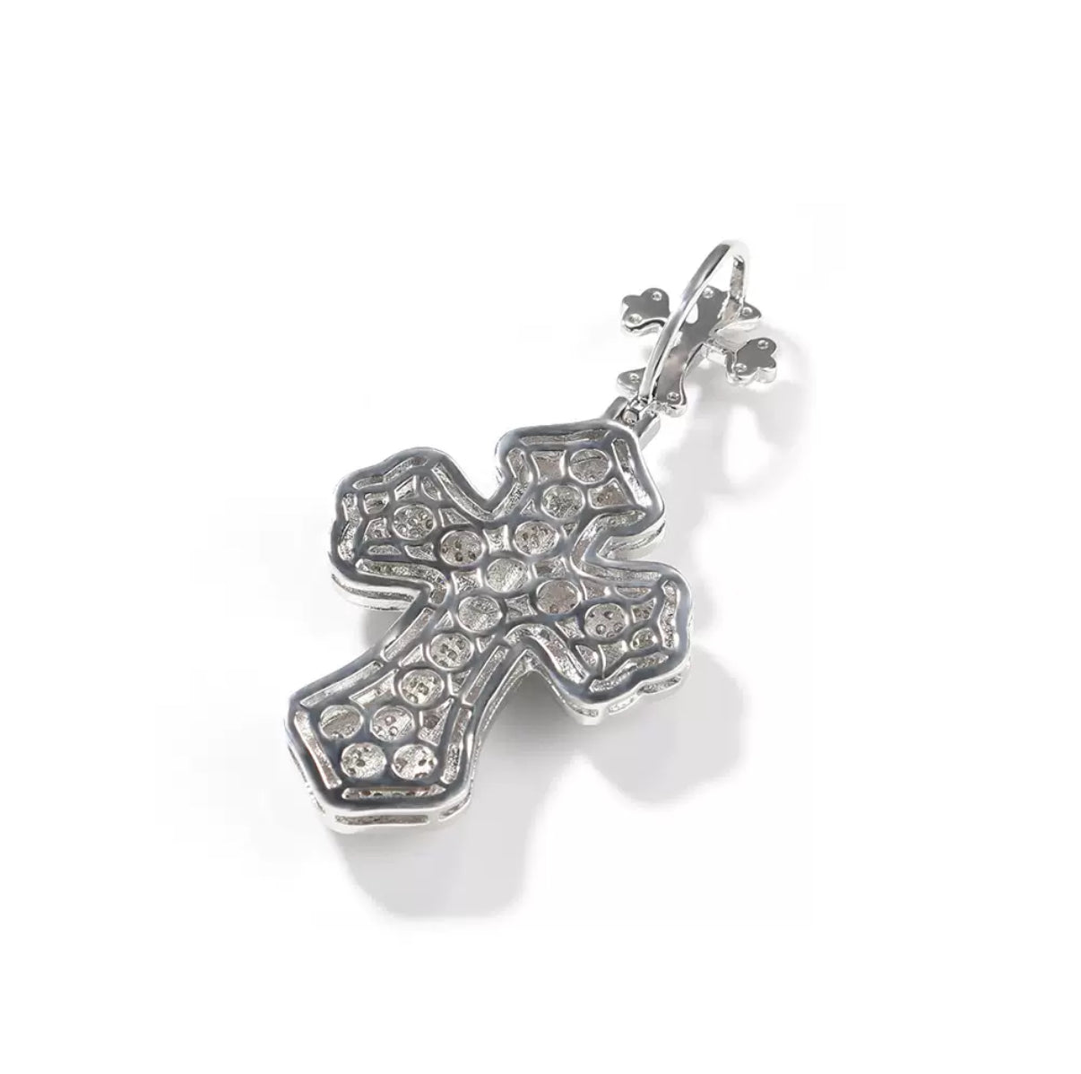 Lux Crown Ice Cross Chain Pendant