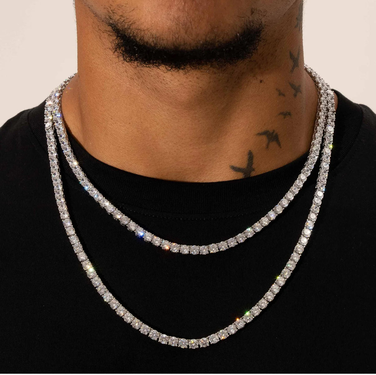 【Moissanite/5mm】Tennis Chain Necklace