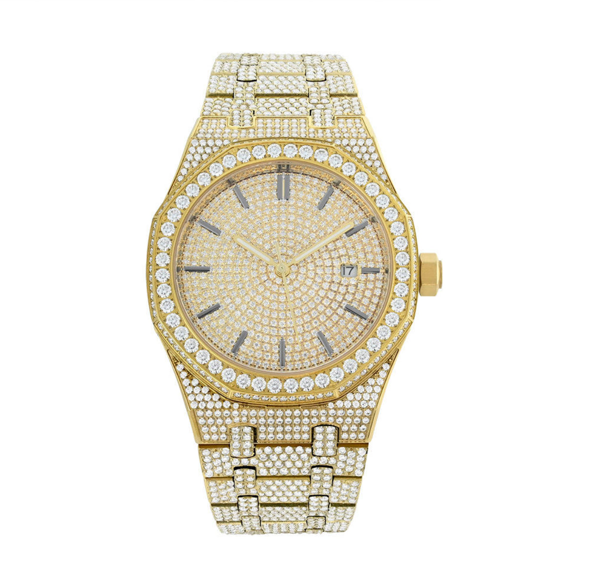 Iced Out Royal Diamond Watch【Moissanite/GOLD】