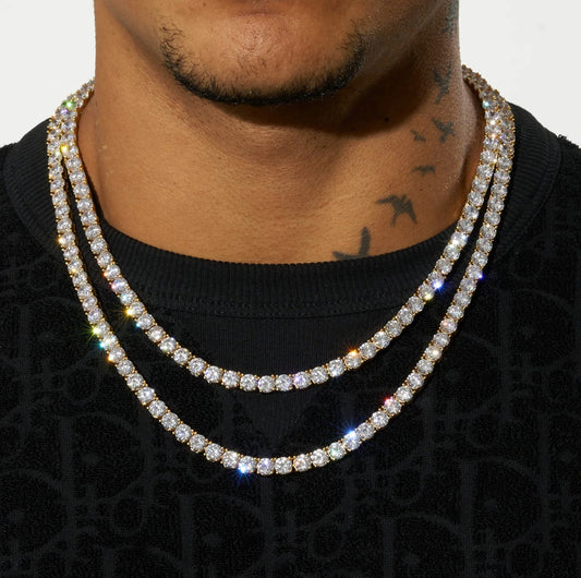 【Moissanite/4mm】Tennis Chain Necklace