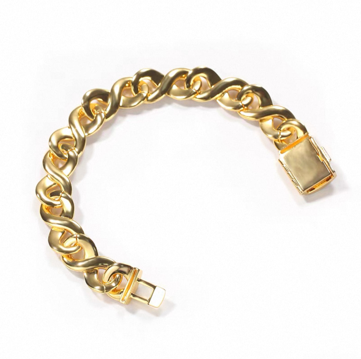 Infinity Iced Cuban Link Bracelet【14mm】