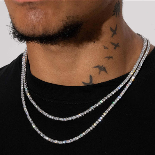 【Moissanite/3mm】Tennis Chain Necklace