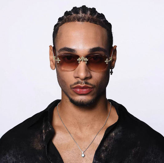 Iced Out Trendy Square Sunglasses