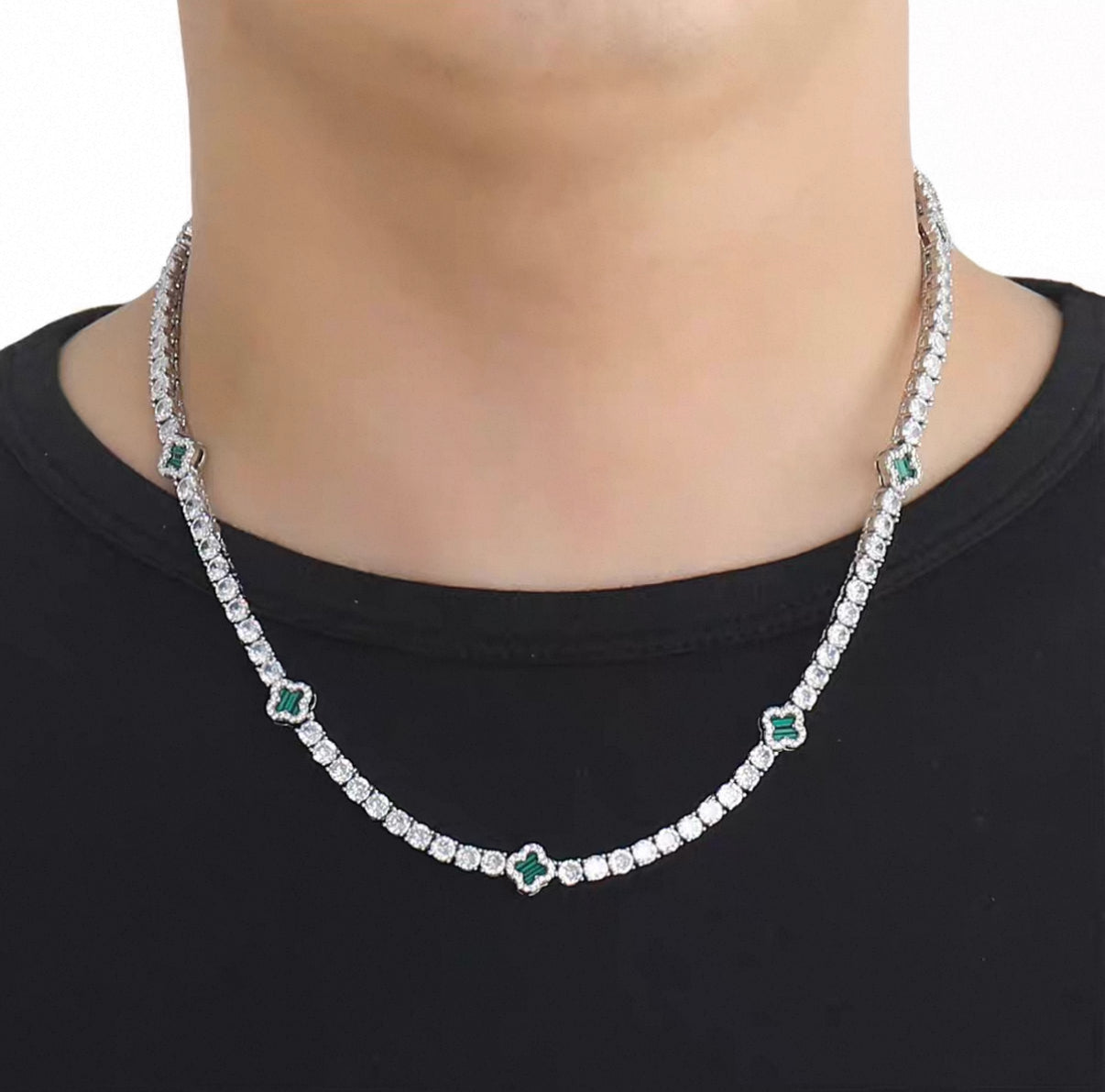 Clover Tennis Necklace