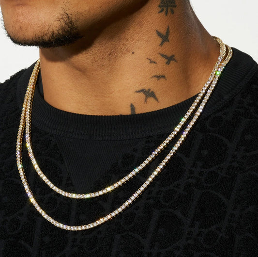 【Moissanite/2mm】Tennis Chain Necklace