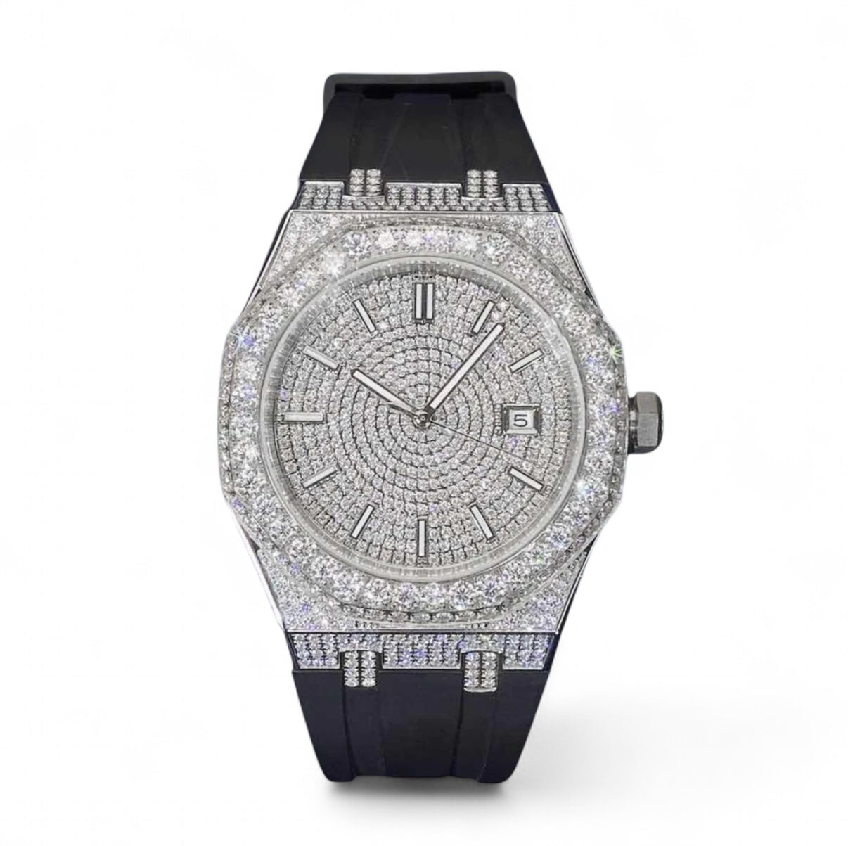Luxury Royal Diamond Watch【Moissanite/SILVER】