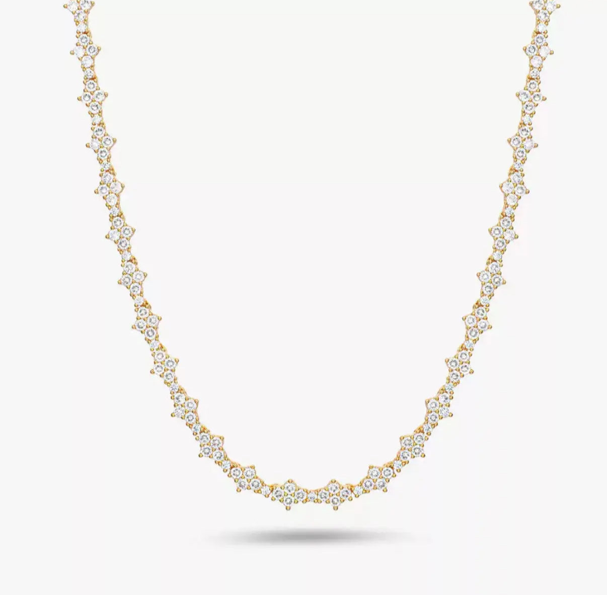 Triple Cut Tennis Necklace
