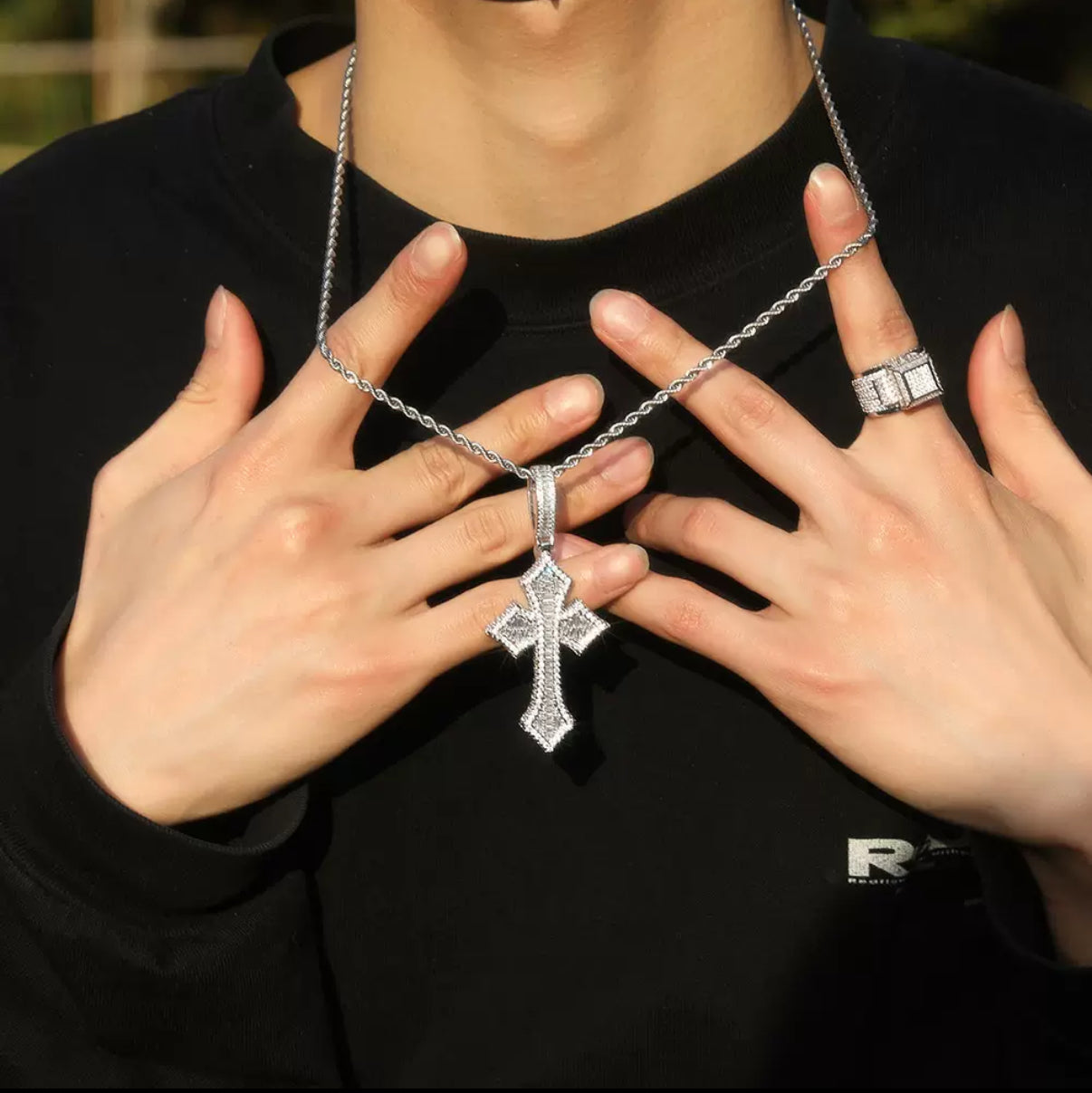 Iced Out Cross Pendant