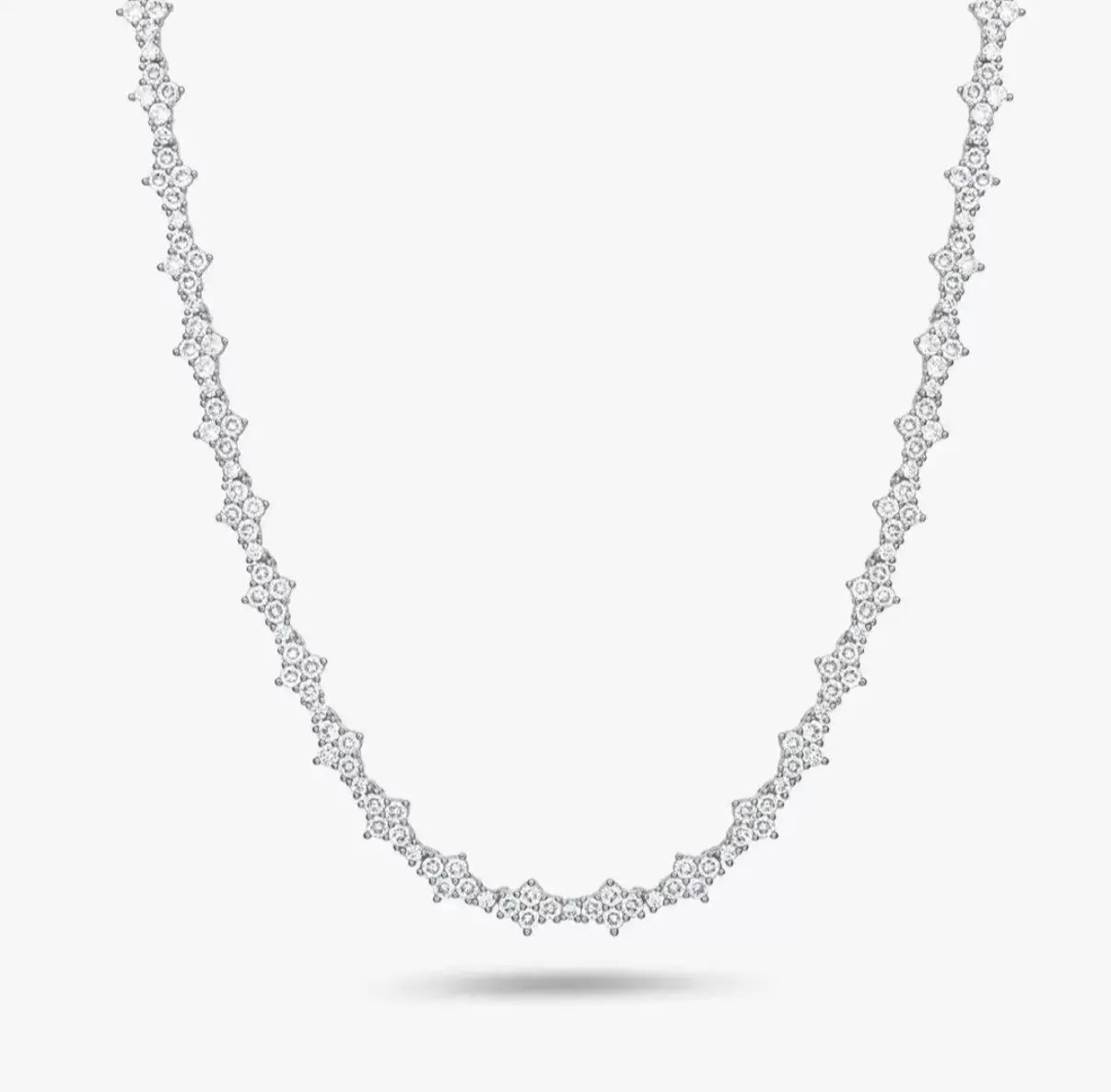 Triple Cut Tennis Necklace