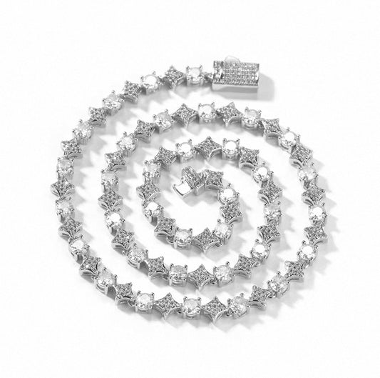 Starry Tennis Chain Necklace