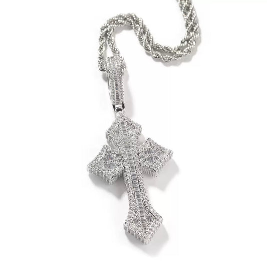 Iced Out Cross Pendant