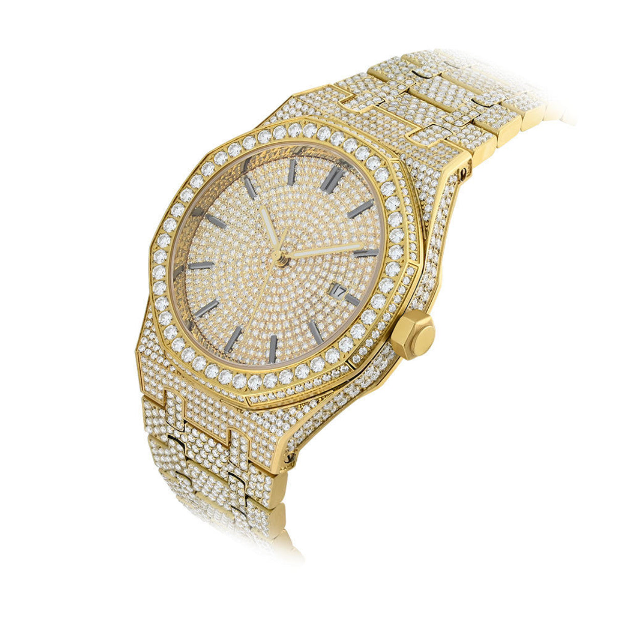 Iced Out Royal Diamond Watch【Moissanite/GOLD】