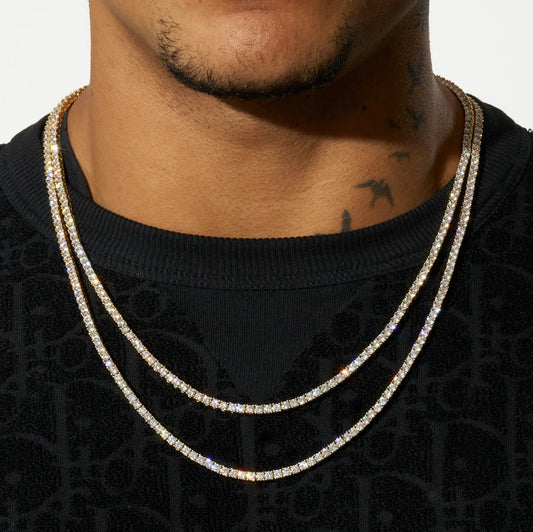 【Moissanite/2mm】Tennis Chain Necklace