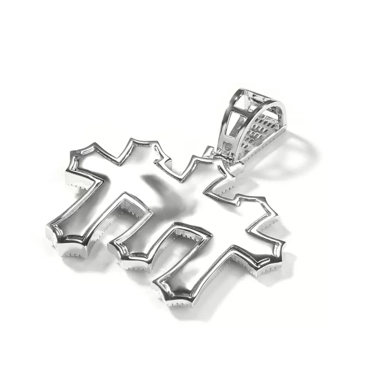 Trinity Frosted Cross Pendant