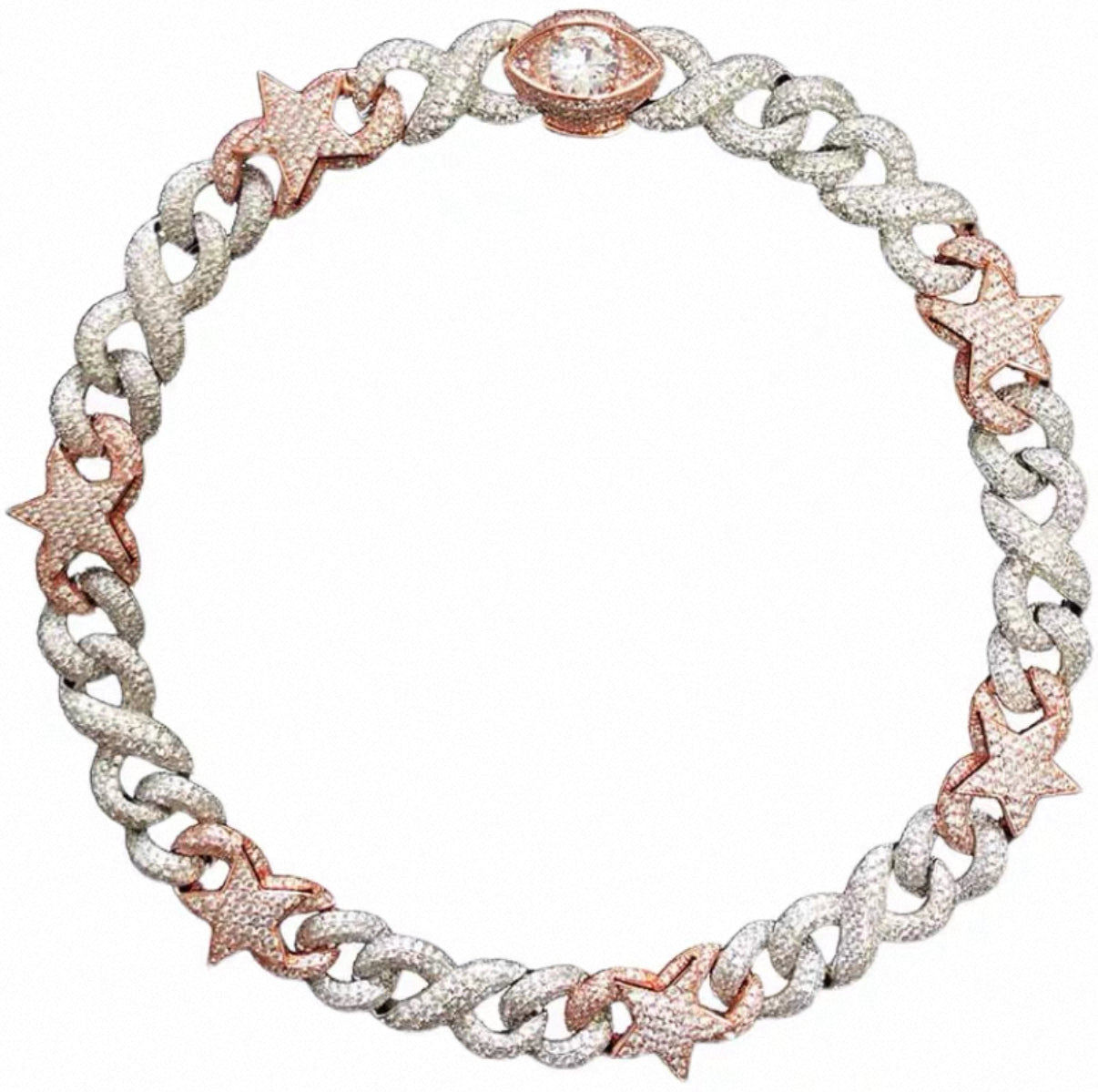 Star Blaze Miami Cuban Chain Necklace【15mm】