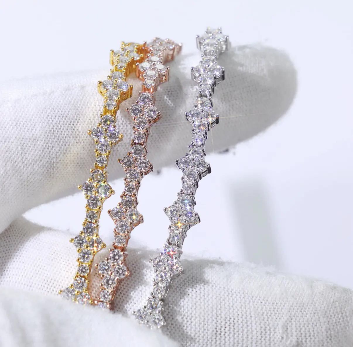 Triple Cut Tennis Bracelet