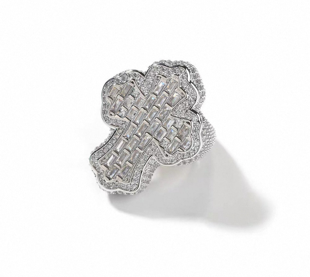 Cross Baguette Ring