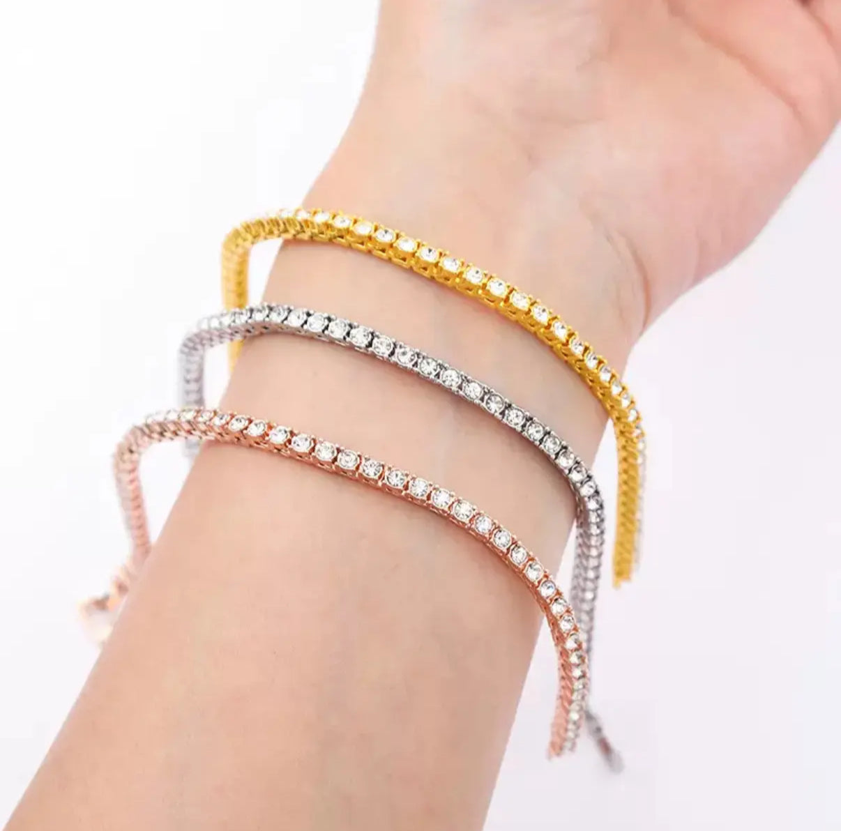【Moissanite/2mm】Tennis Chain Bracelet