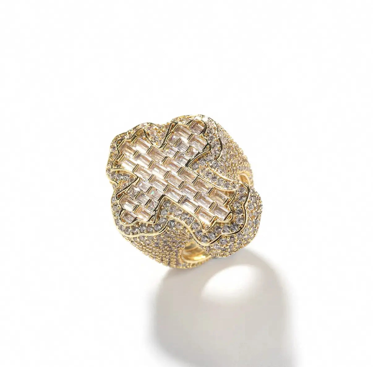 Cross Baguette Ring