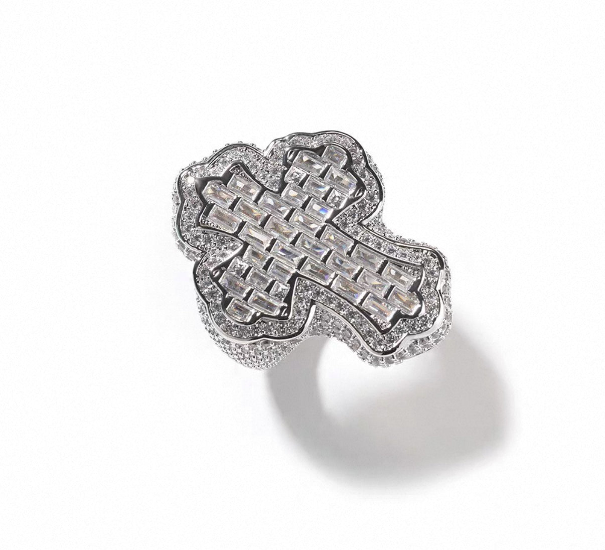 Cross Baguette Ring