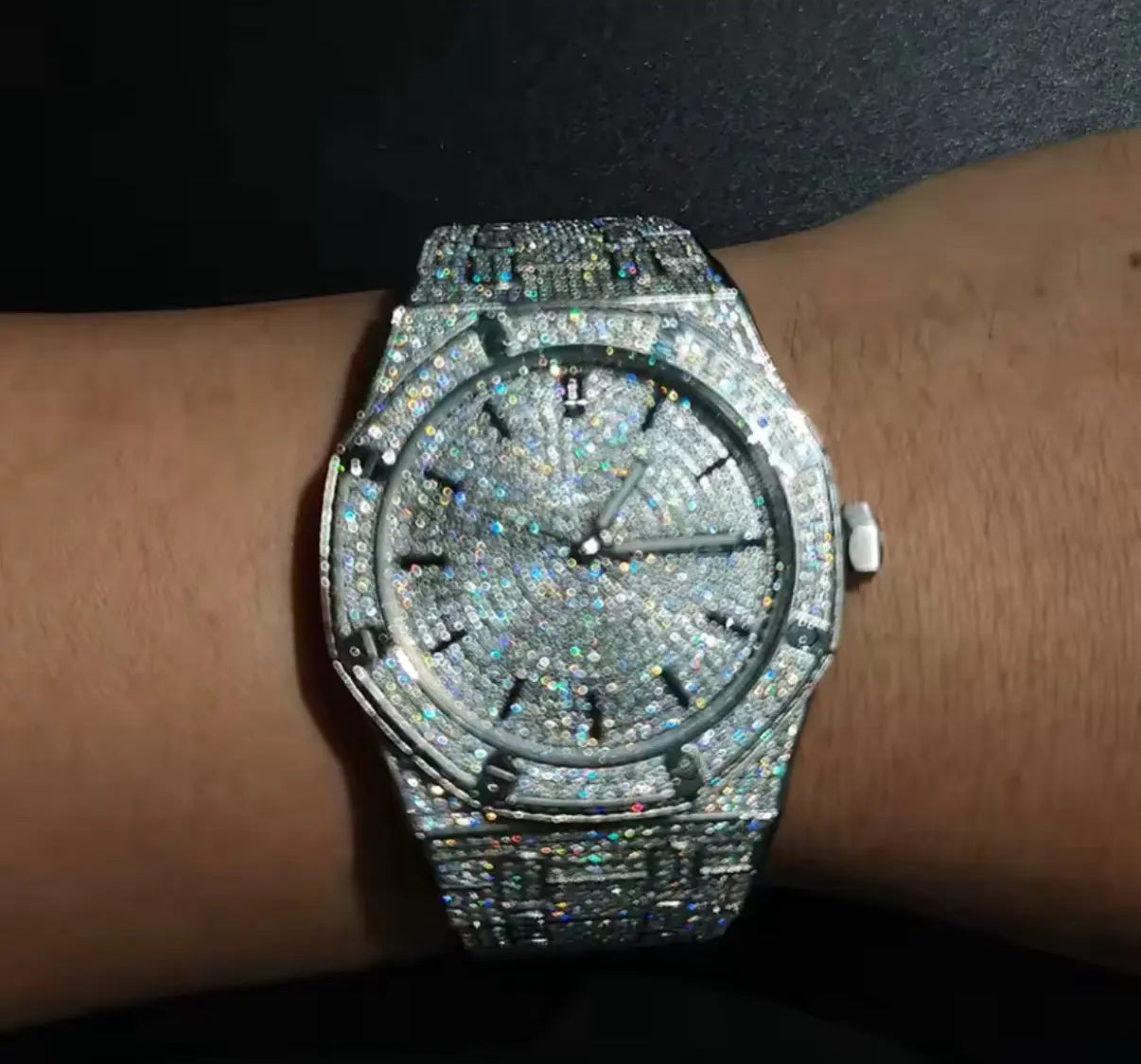 Iced Out Royal Diamond Watch【Moissanite/SILVER】