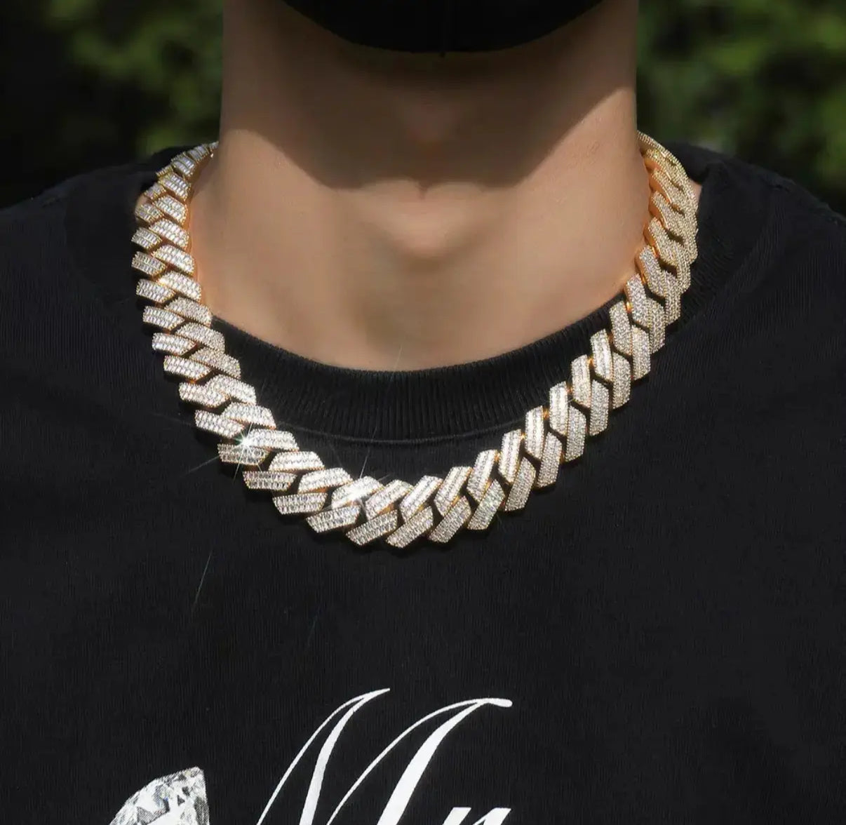 Baguette Miami Chain Necklace【20mm】