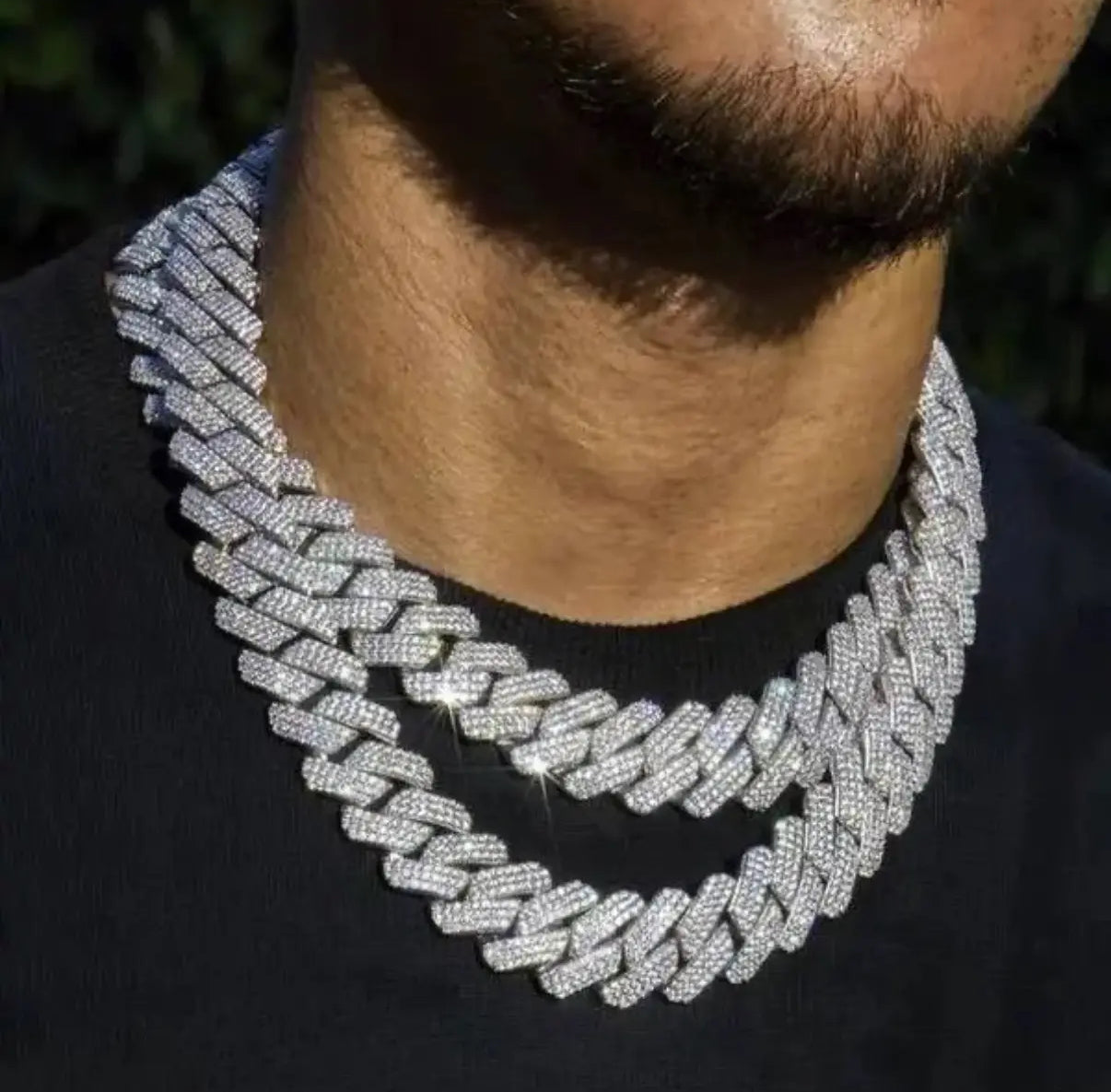 Baguette Miami Chain Necklace【20mm】