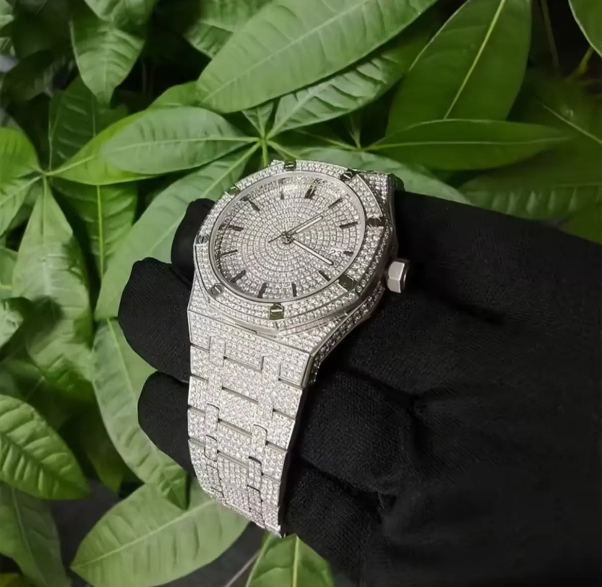 Iced Out Royal Diamond Watch【Moissanite/SILVER】
