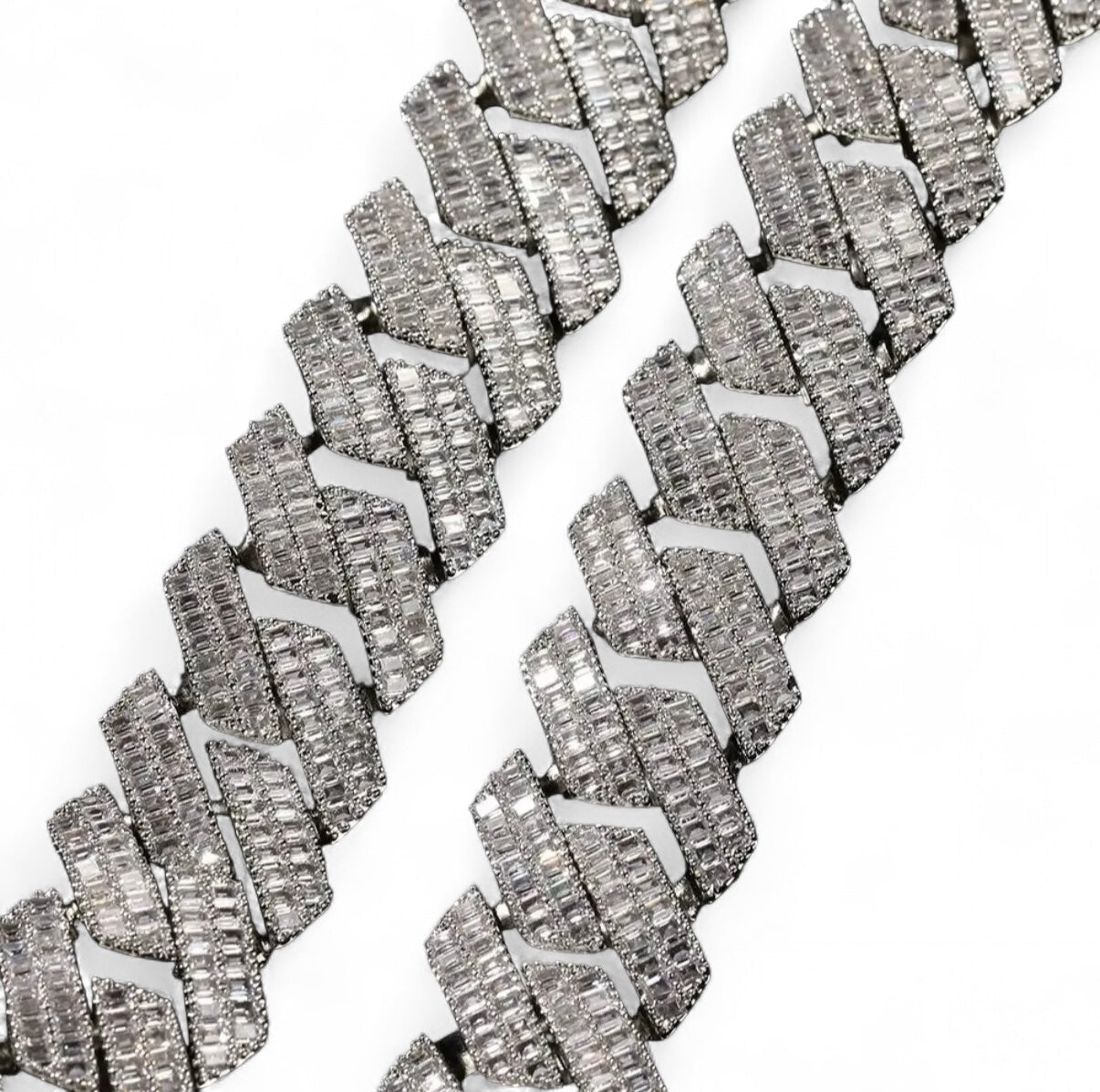 Baguette Miami Chain Necklace【20mm】
