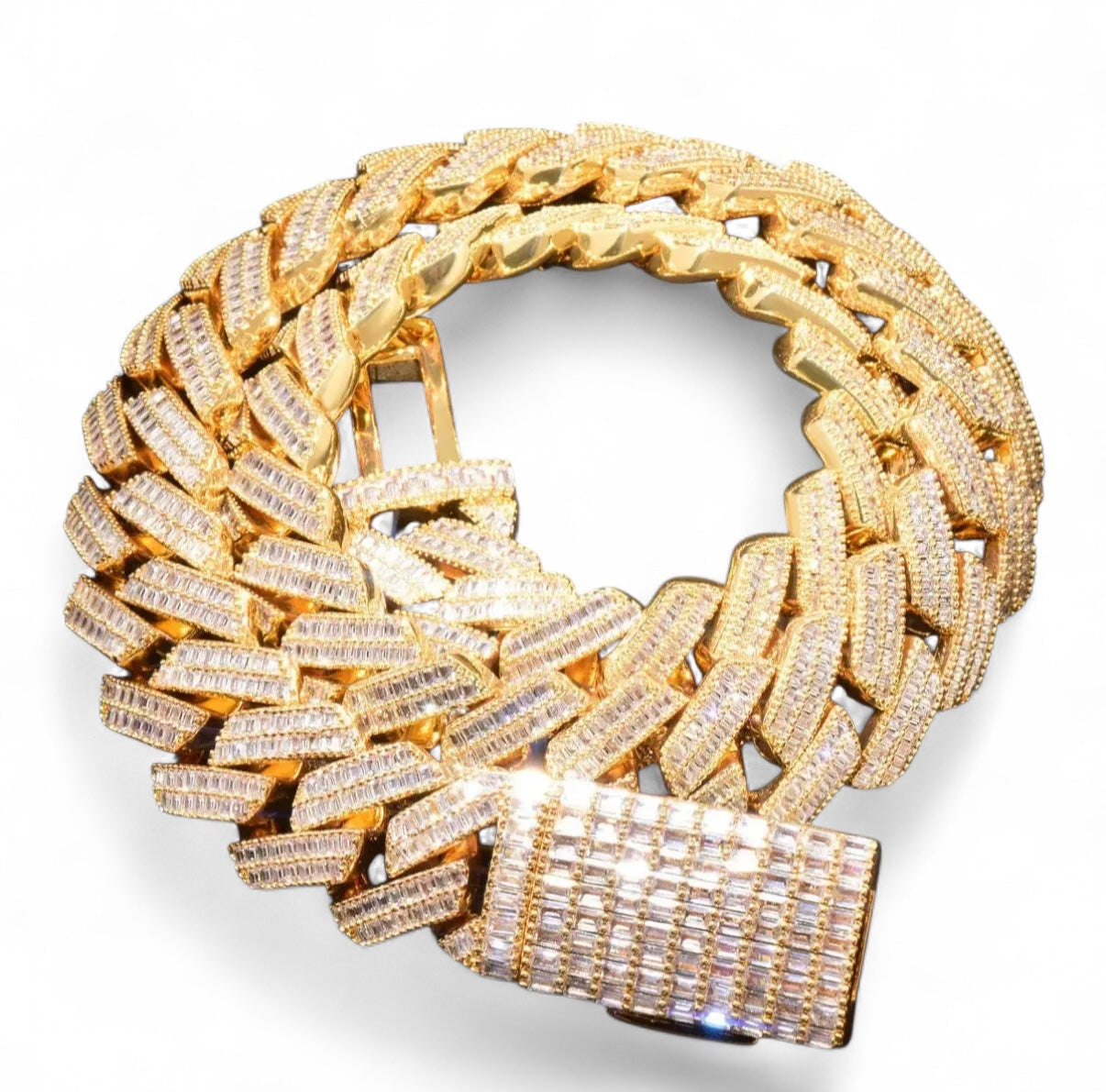 Baguette Miami Chain Necklace【20mm】