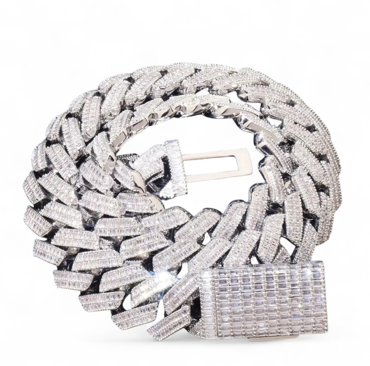 Baguette Miami Chain Necklace【20mm】