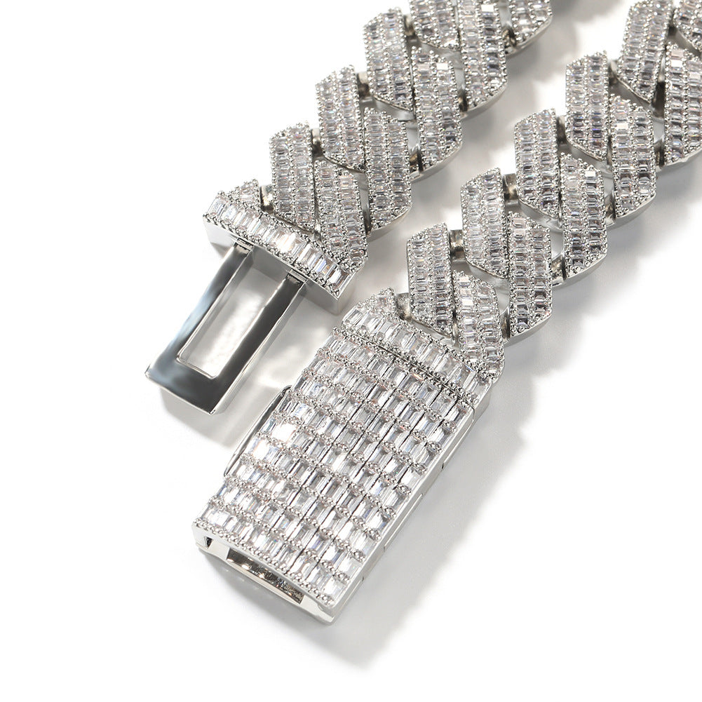 Baguette Miami Chain Necklace【20mm】