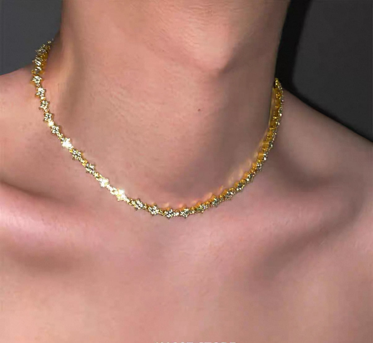 Triple Cut Tennis Necklace