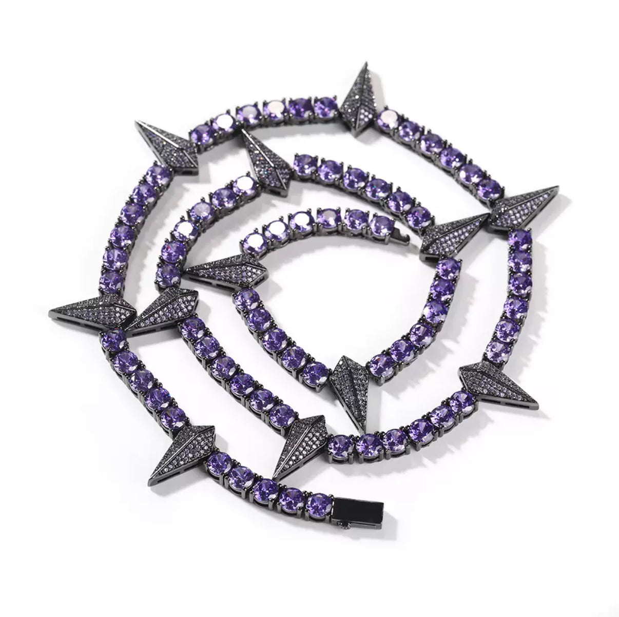 Iced Out Paper Plane Tennis Chain Necklace