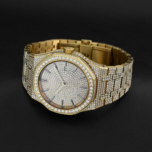 【Six47】Iced Out Royal Diamond Watch【Moissanite/GOLD】