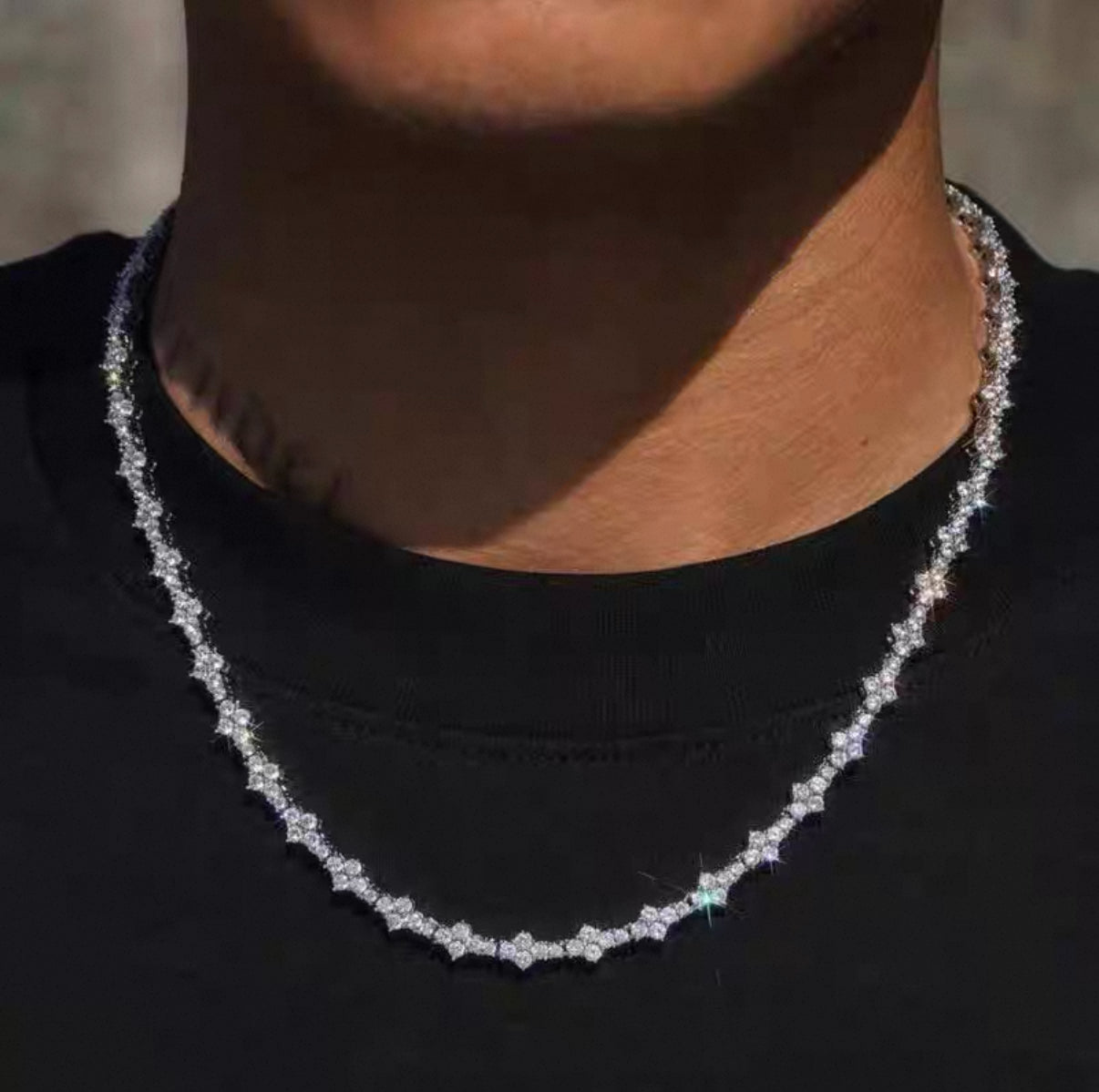 Triple Cut Tennis Necklace