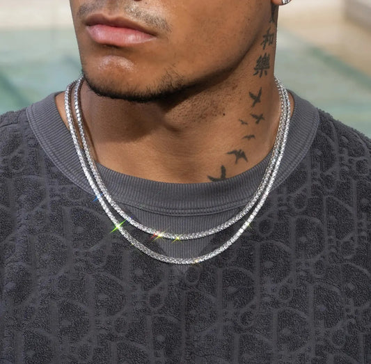 【Six03】Tennis Chain Necklace【Moissanite/2mm】