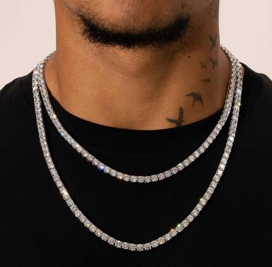 【Six05】Tennis Chain Necklace【Moissanite/4mm】