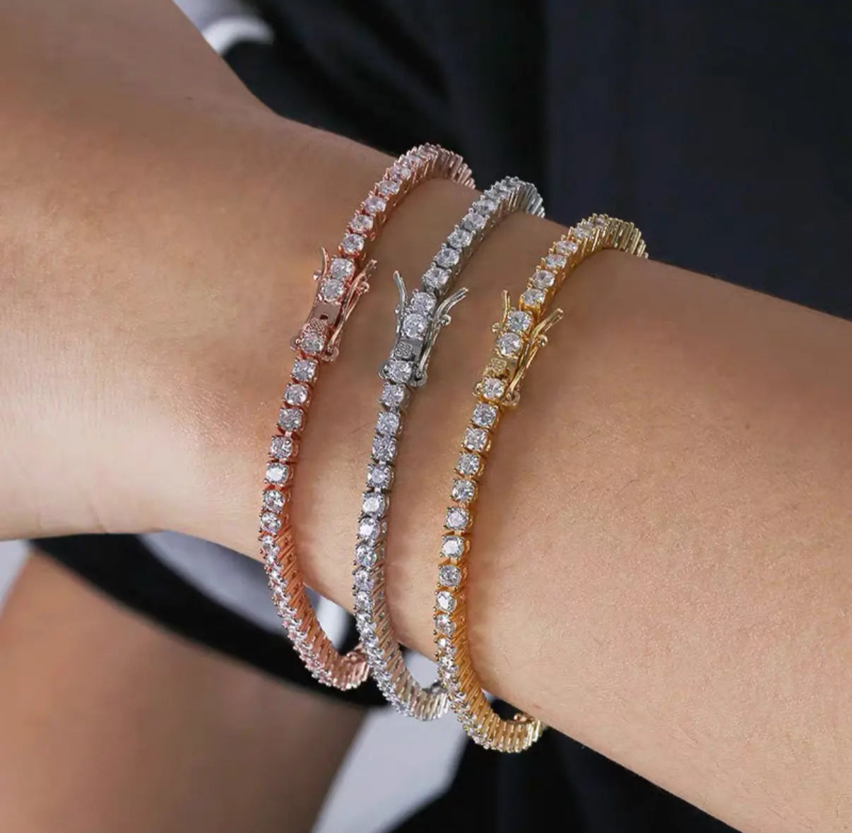 【Six08】Tennis Chain Bracelet【Moissanite/4mm】