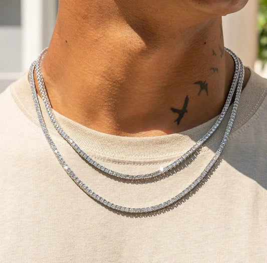 【Six04】Tennis Chain Necklace【Moissanite/3mm】
