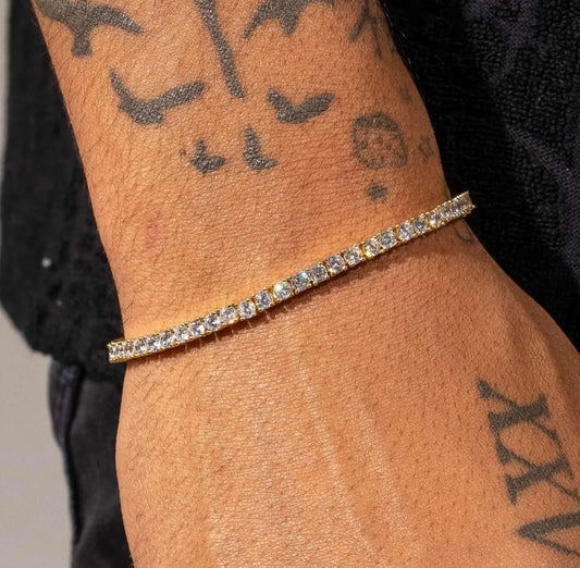 【Six06】Tennis Chain Bracelet【Moissanite/2mm】