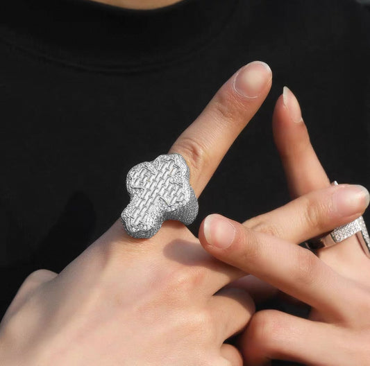 【Six16】Cross Baguette Ring